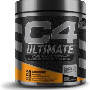 C4 Ultimate Pre-workout Powder, Preworkout Supplement Drink for Workout Energy – Orange Mango, 20 Servings