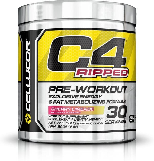 Cellucor C4 Ripped Pre Workout Powder Cherry Limeade, 30 Servings